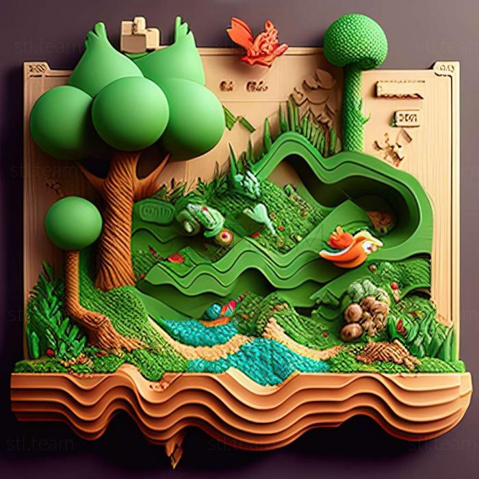 3D model Super Mario World 2 Yoshis Island game (STL)